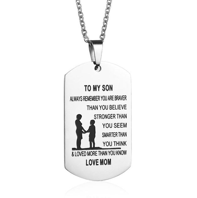 To My SON/DAUGHTER Pendant Necklaces