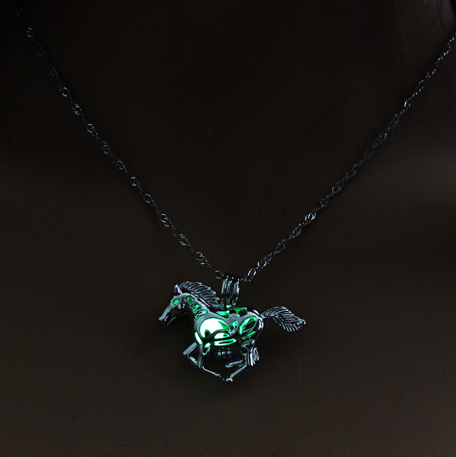 Glow in the Dark Horse Necklace