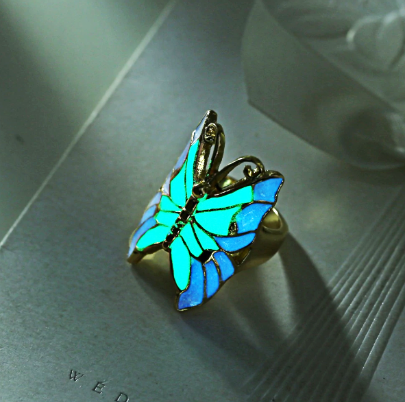 Glow in the Dark Butterfly Ring