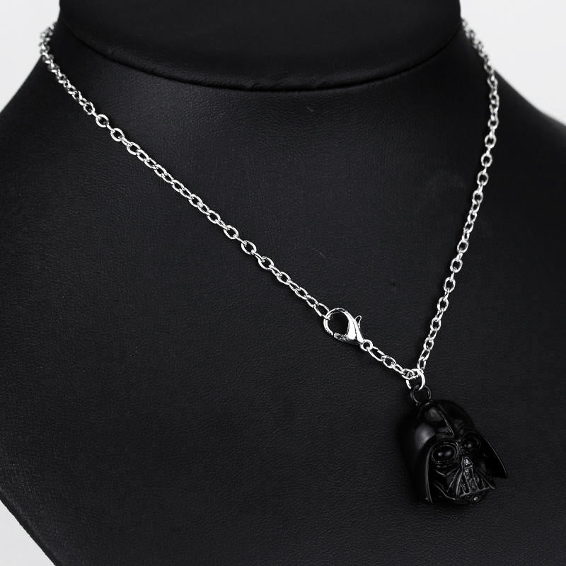 Unisex 3D Darth Vader Silver and Dark Ion Necklace