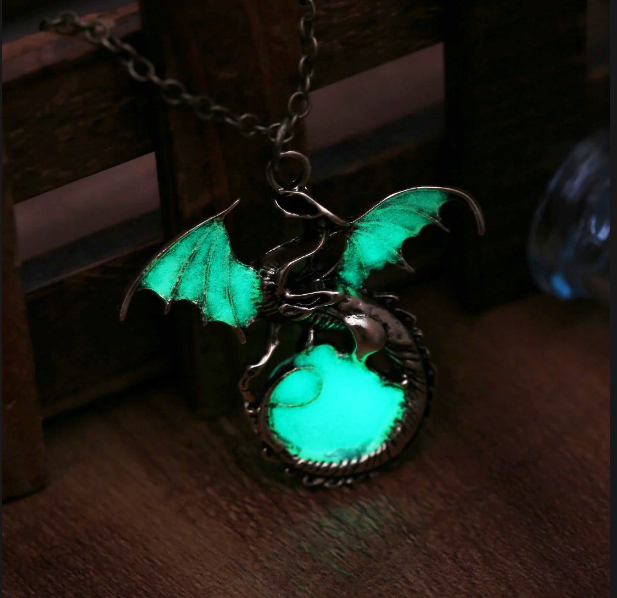 Glow in the Dark Dragon Necklace