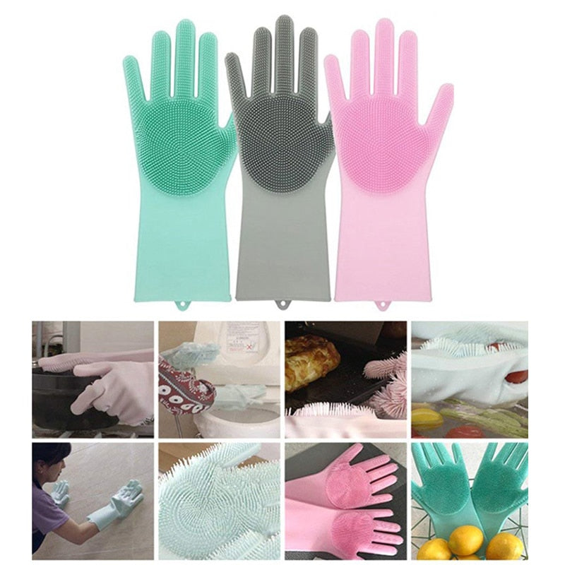 Magic Silicone Dish Washing Gloves