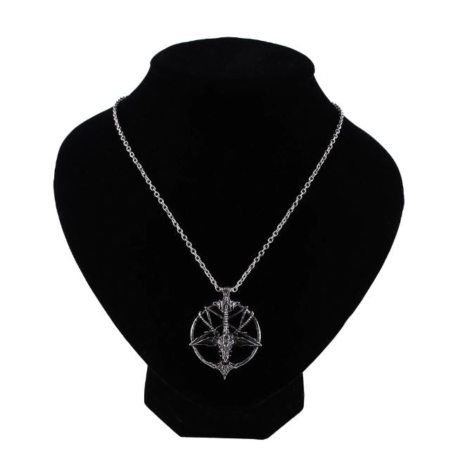 1x Inverted Pentagram Goat Head Pendant Necklace