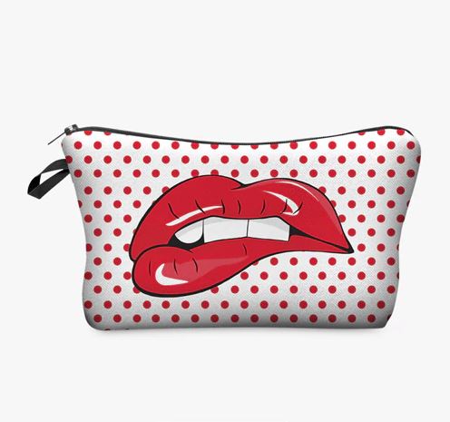 Lips Cosmetic Travel Bag