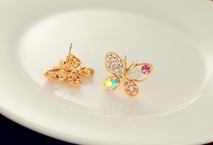 18k Rose Gold Plated Butterfly Earings