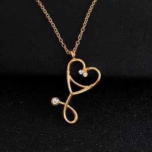 Gold Stethoscope Necklace