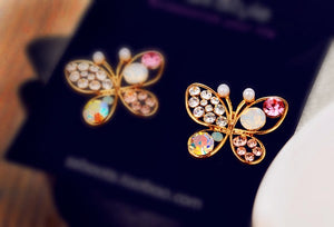 18k Rose Gold Plated Butterfly Earings